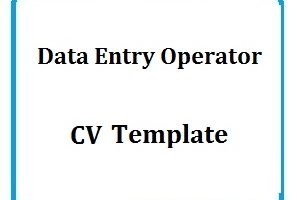 Data Entry Operator Cv Template