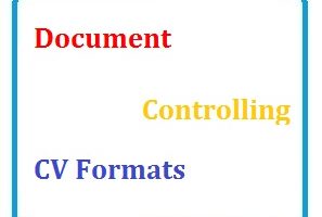Document Controlling CV Formats