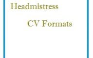 Headmistress CV Formats