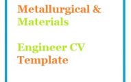 Metallurgical & Materials Engineer CV Template