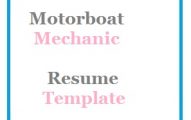 Motorboat Mechanic Resume Template
