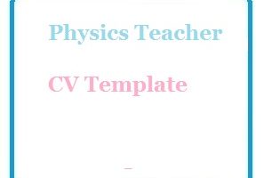 Physics Teacher CV Template