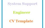 System Support Engineer CV Template
