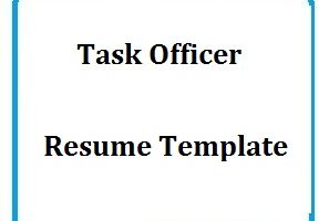 Task Officer Resume Template