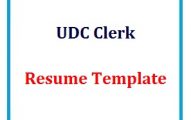 UDC Clerk Resume Template