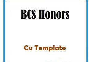 BCS Honors CV Template