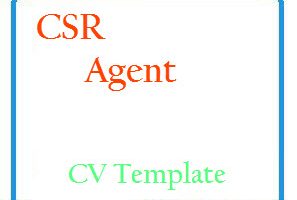 CSR Agent CV Template