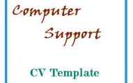 Computer Support CV Template