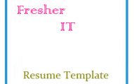Fresher IT Resume Template