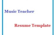 Music Teacher Resume Template