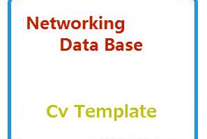 Networking Data Base CV Template
