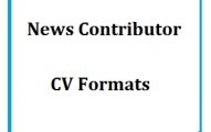News Contributor CV Formats