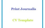 Print Journalis CV Template