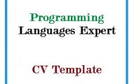 Programming Languages Expert CV Template