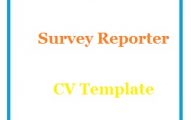 Survey Reporter CV Template