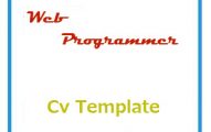 Web Programmer CV Template