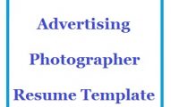 Advertising Photographer Resume Template