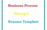 Business Process Manager Resume Template