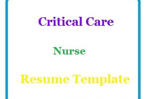 Critical Care Nurse Resume Template