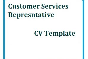 Customer Services Representative Cv Template