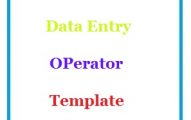Data Entry OPerator Template