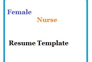 Female Nurse Resume Template