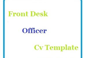 Front Desk Officer Cv Template
