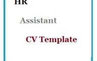 HR Assistant CV Template