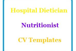 Hospital Dietician Nutritionist CV Templates
