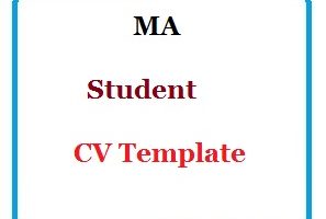 MA Student CV Template