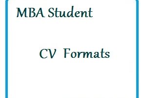 MBA Student CV Formats