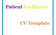Patient Facilitator CV Template