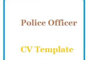 Police Officer CV Template
