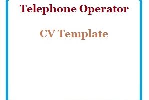 Telephone Operator CV Template