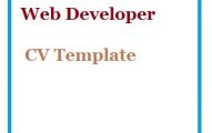 Web Developer CV Template