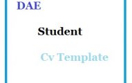 DAE Student Cv Template