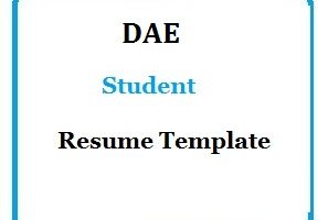 DAE Student Resume Template