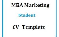 MBA Marketing Student Cv Template
