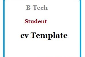 B-Tech Student cv Template