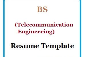 BS (Telecommunication Engineering) Resume Template