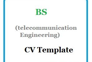 BS (telecommunication Engineering ) CV Template 01
