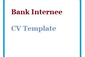 Bank Internee CV Template