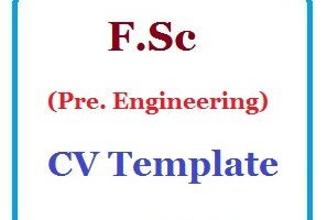 F.Sc (Pre. Engineering) CV Template