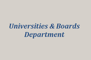 Universities & Boards Department Jobs